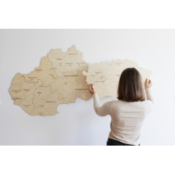 Wooden map of Slovakia