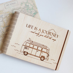 Wooden notebook "Life is a...