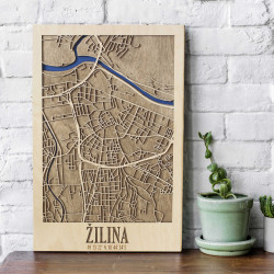 Wooden city map "Trnava"